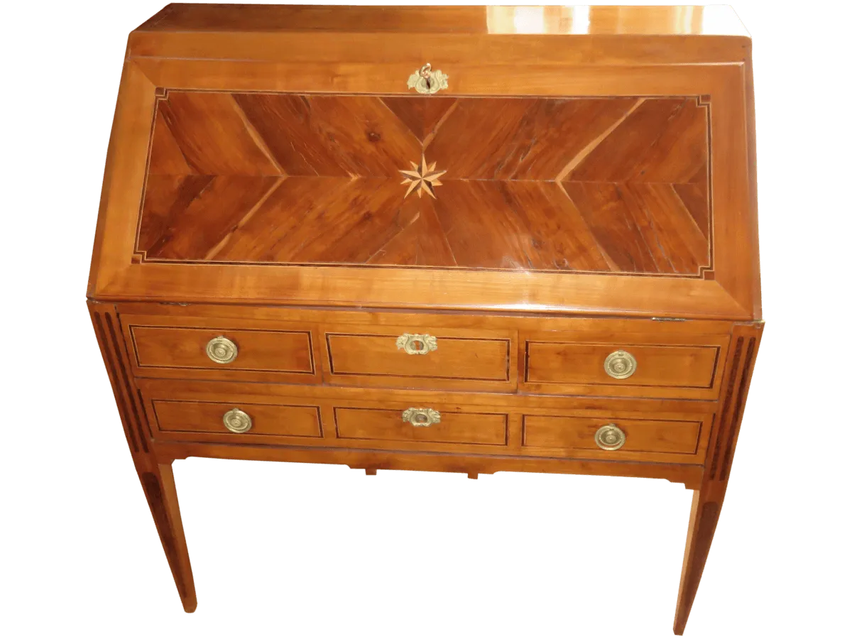 Après restauration. Bureau Louis XVI Après restauration. Restauration à Paris - Vincennes d'un Bureau Louis XVI